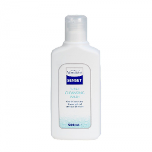 A bottle of Senset 3 in 1 Cleansing Wash