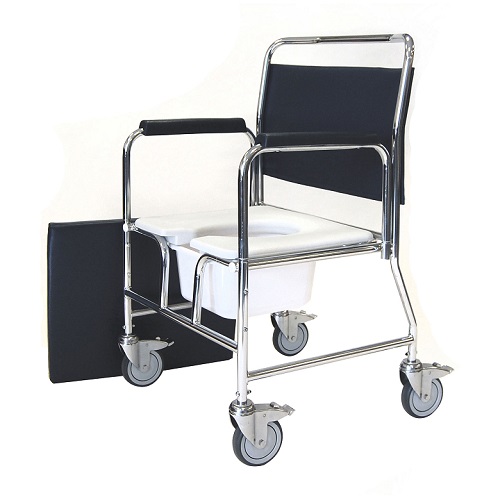 Bariatric Mobile Commode with Detachable Armrests