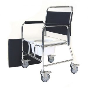Bariatric Mobile Commode with Detachable Armrests