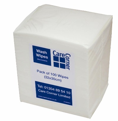 Personal Care Dry Wash Wipes (Pack of 100)
